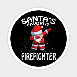 Santas Favorite Firefighter Christmas Magnet